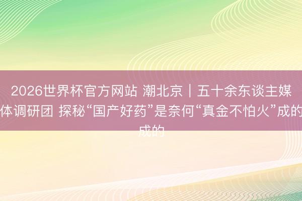 2026世界杯官方网站 潮北京|五十余东谈主媒体调研团 探秘“国产好药”是奈何“真金不怕火”成的