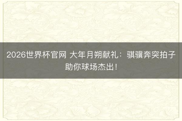 2026世界杯官网 大年月朔献礼：骐骥奔突拍子助你球场杰出！