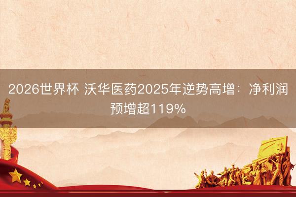 2026世界杯 沃华医药2025年逆势高增：净利润预增超119%